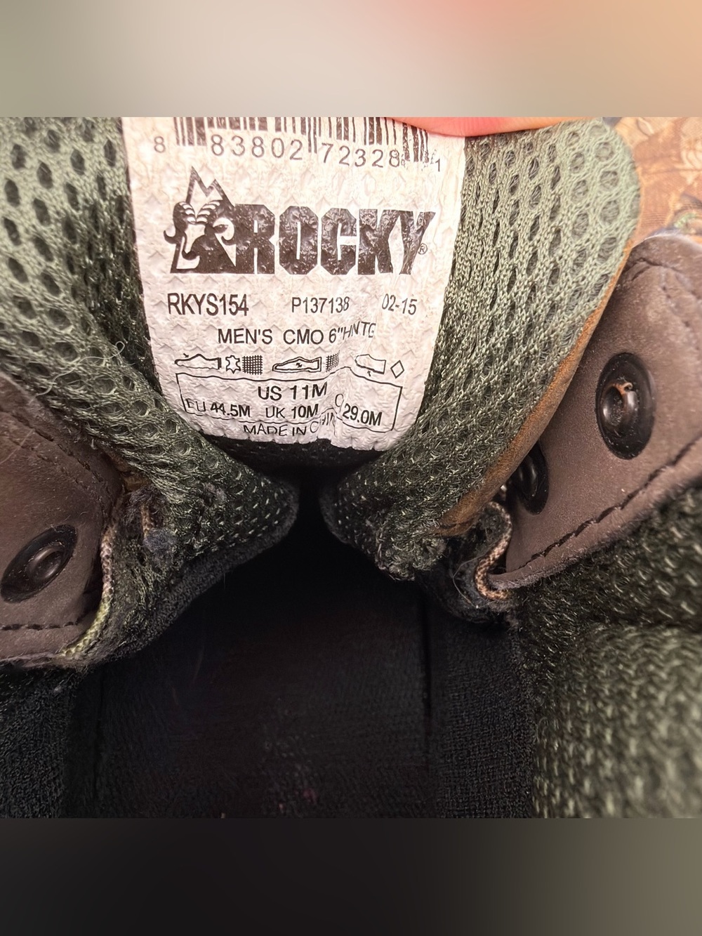 Rocky Men's Camouflage Hunting Boots - Green/Brown/Black - Picture 11 of 15